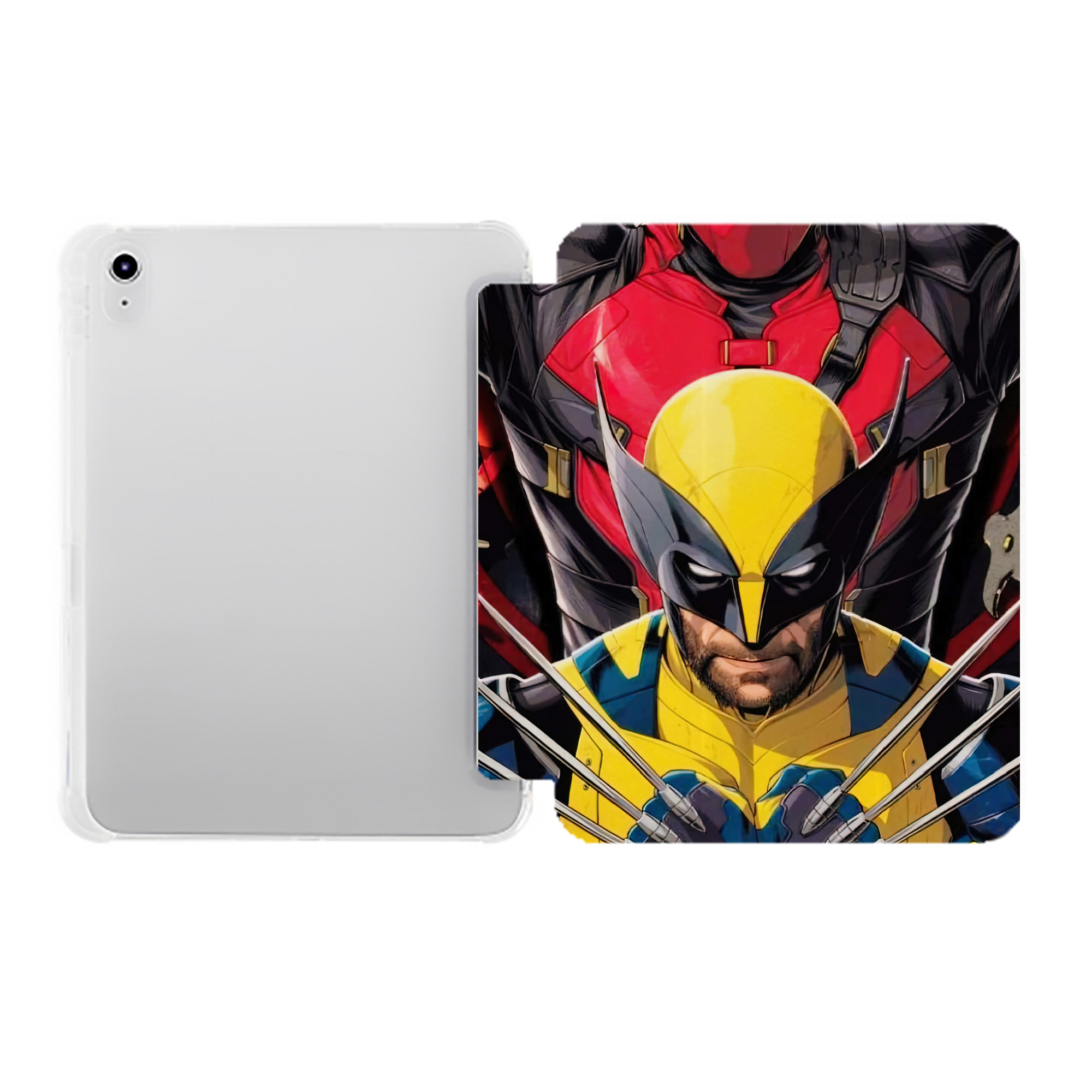 （画像用） Deadpool デッドプール IPad ケース ペン収納付き 三つ折りスタンド PUレザー×シリコン 対応機種9.5/10.5/10.9インチ